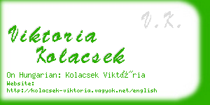viktoria kolacsek business card